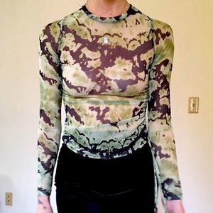 Mesh Long Sleeve Top